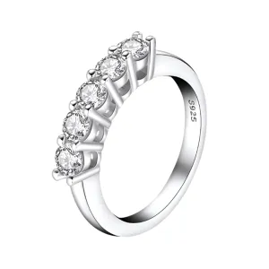Classic 4mm Round Diamond Wedding Band