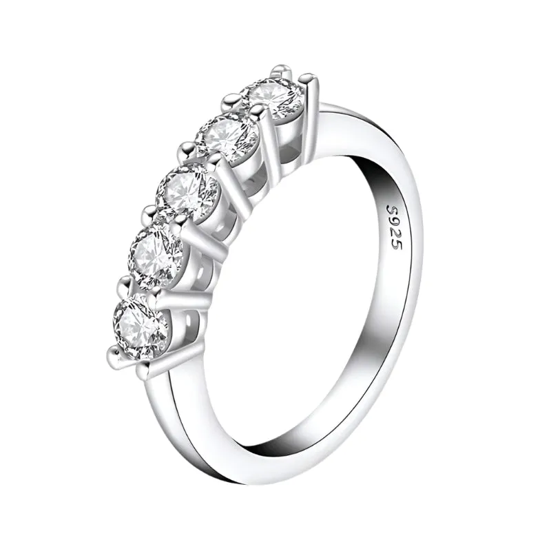 Classic 4mm Round Diamond Wedding Band