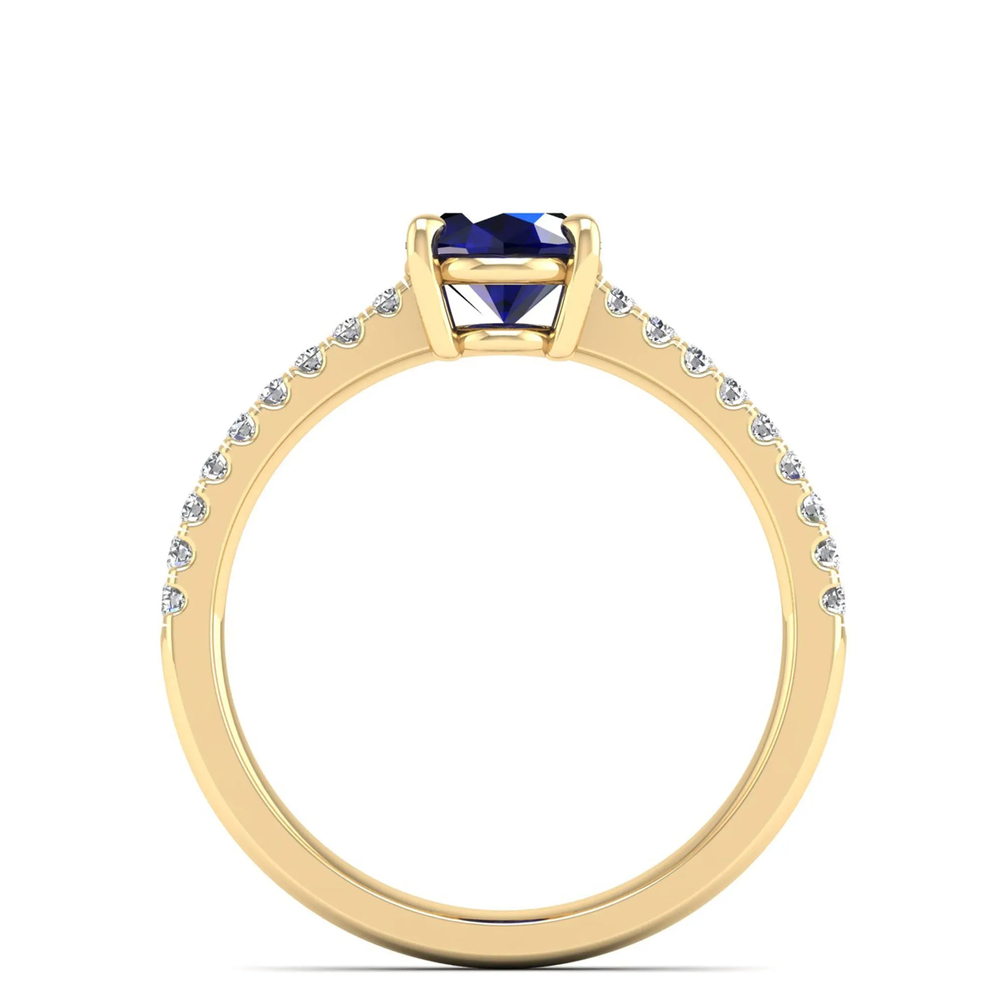Classic Oval Sapphire and Diamond Ring