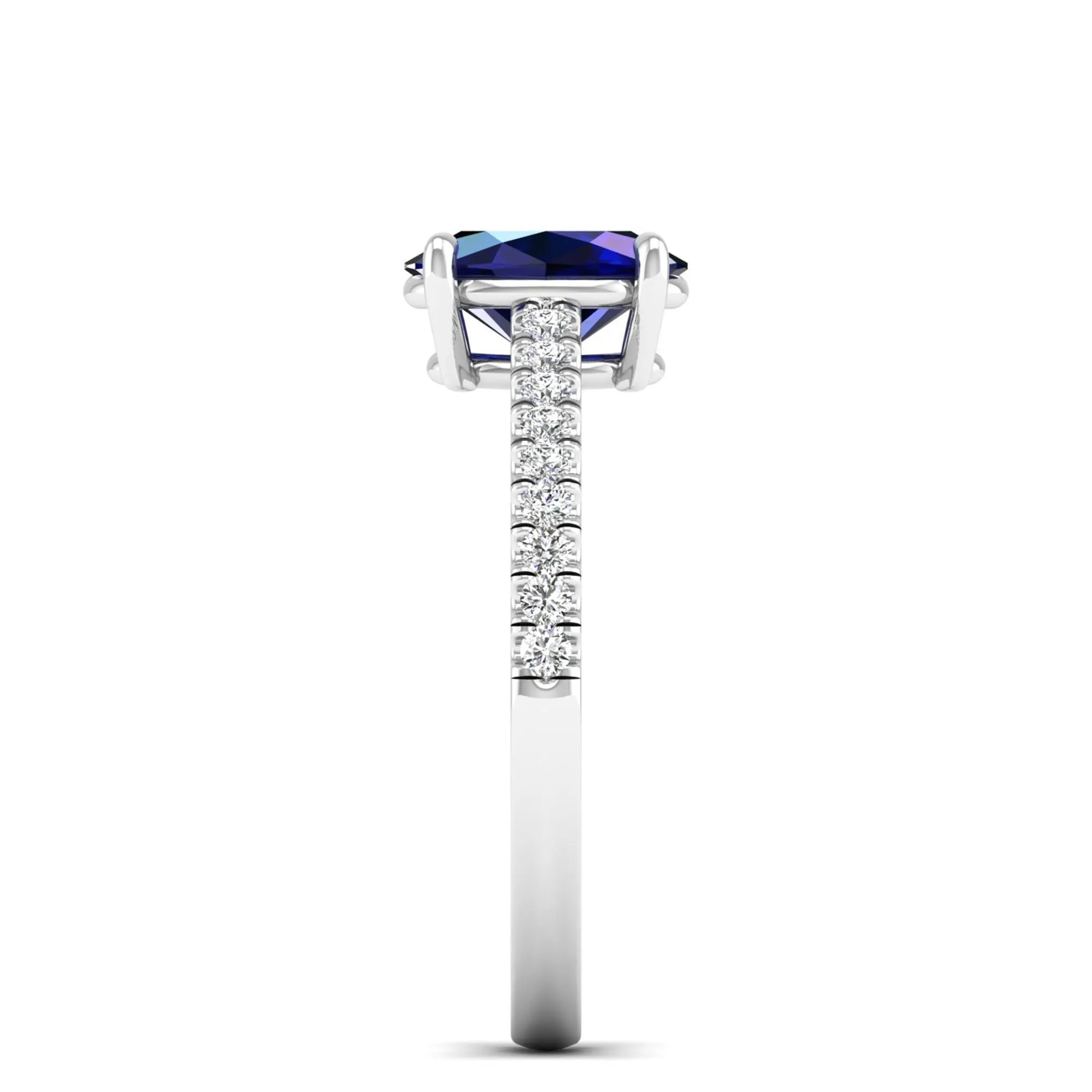 Classic Oval Sapphire and Diamond Ring