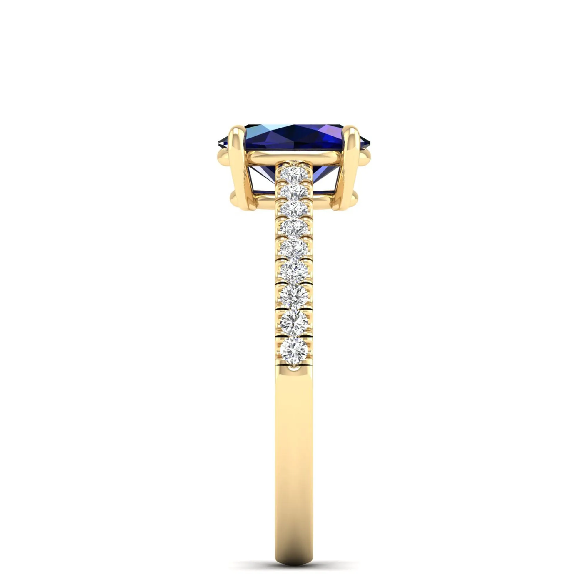 Classic Oval Sapphire and Diamond Ring