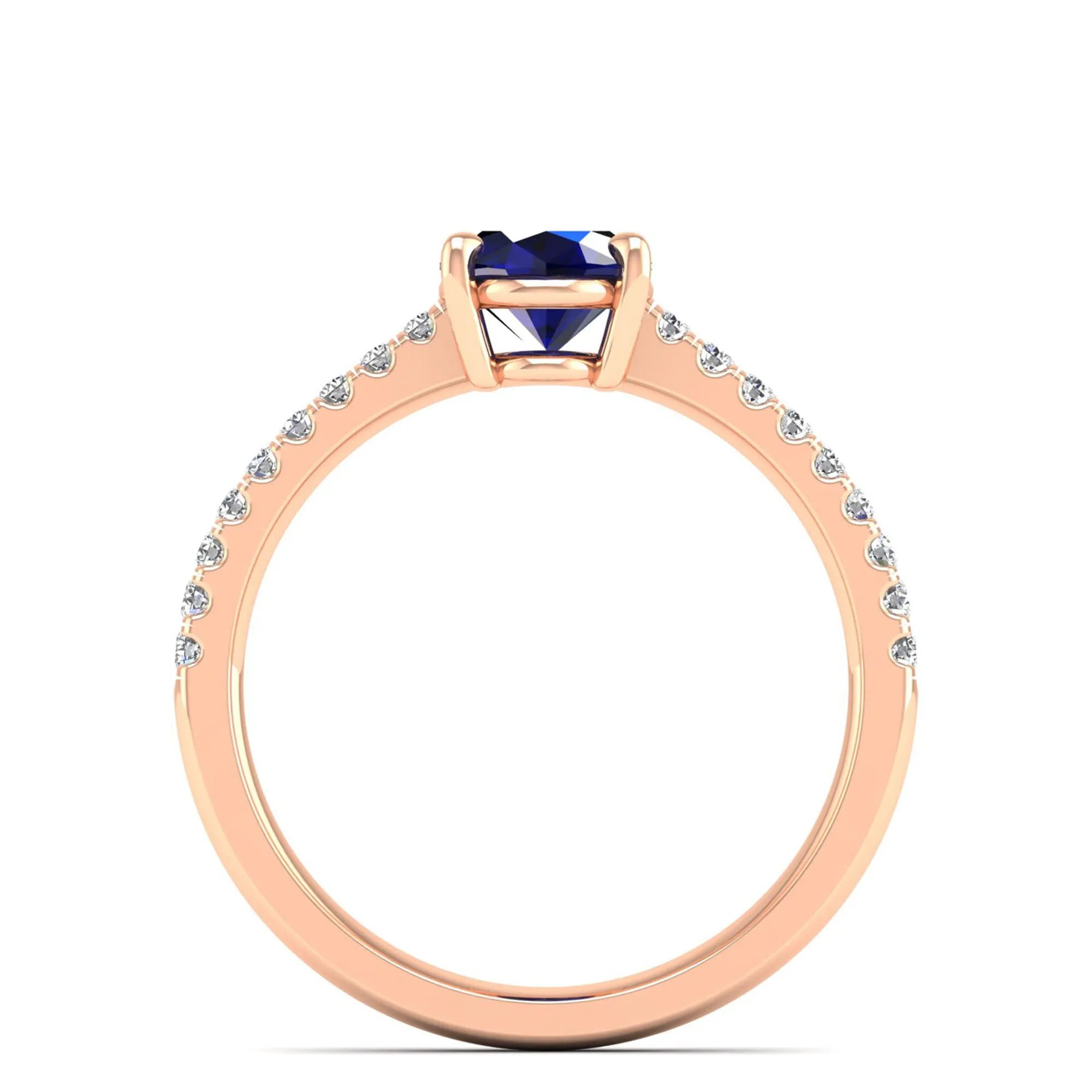 Classic Oval Sapphire and Diamond Ring