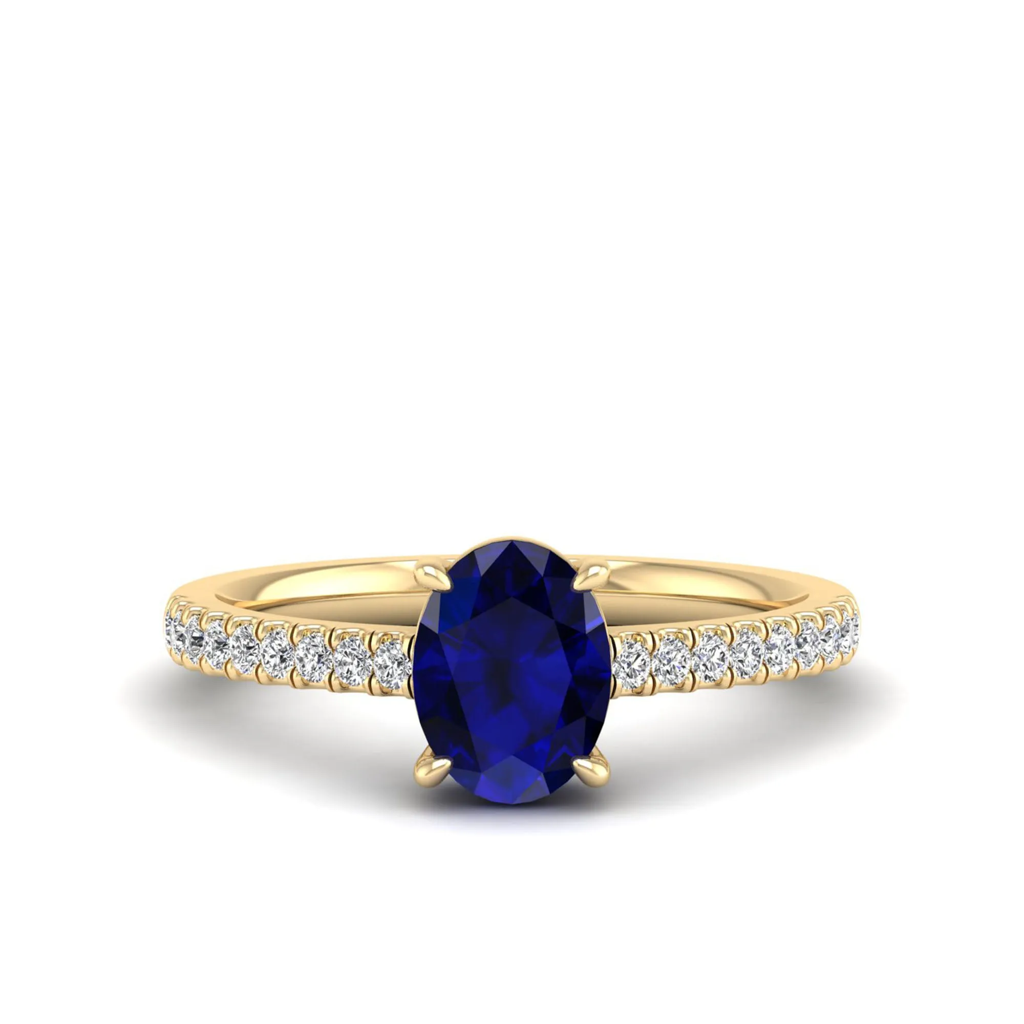 Classic Oval Sapphire and Diamond Ring