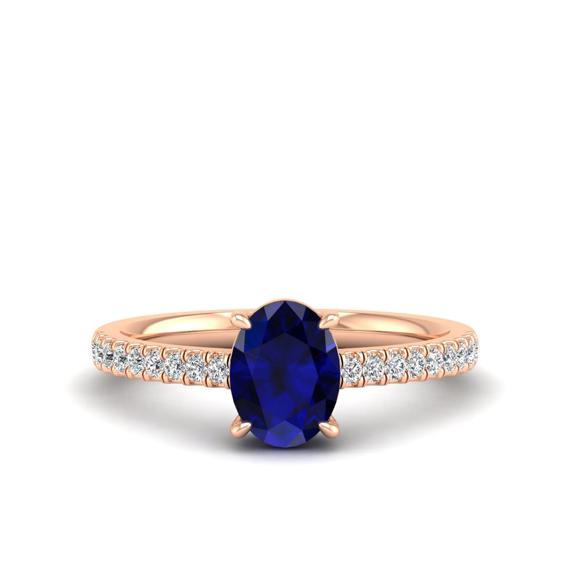 Classic Oval Sapphire and Diamond Ring