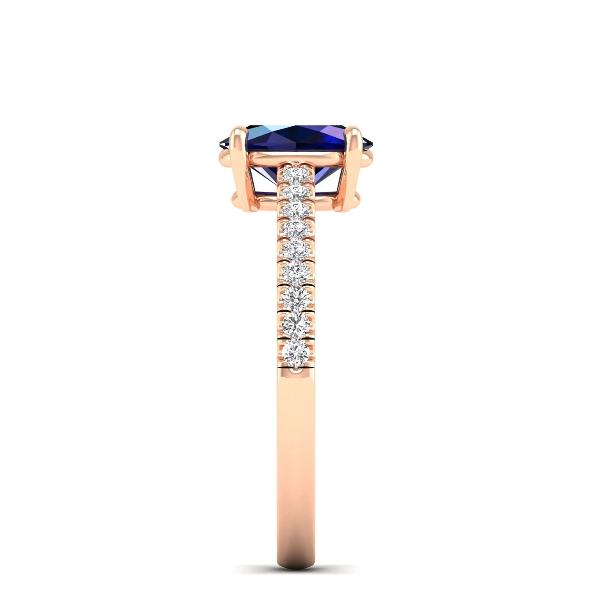 Classic Oval Sapphire and Diamond Ring