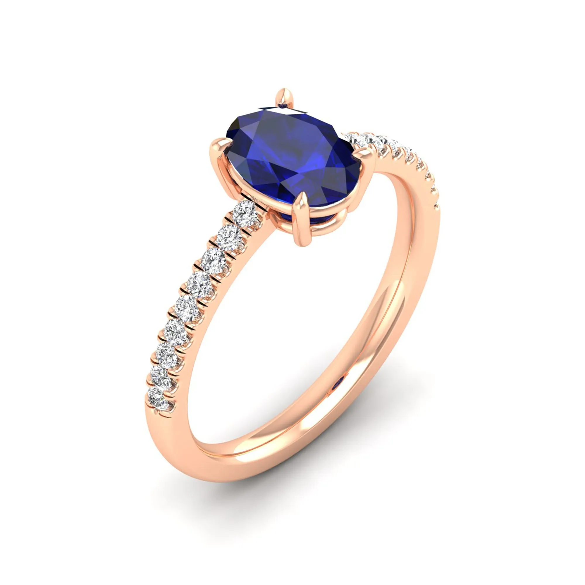 Classic Oval Sapphire and Diamond Ring