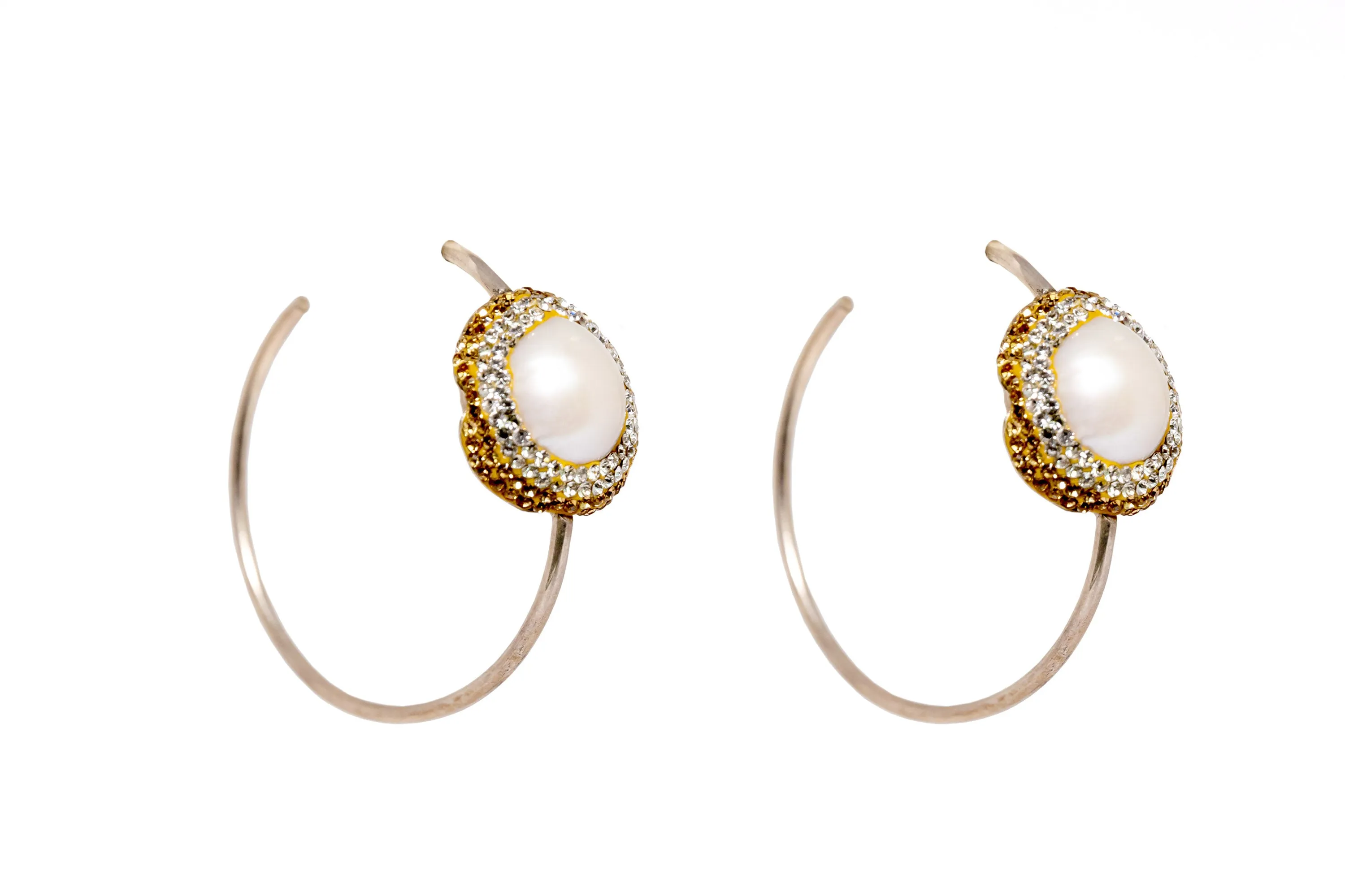 Classic Pearl Hoop Earrings