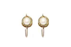 Classic Pearl Hoop Earrings