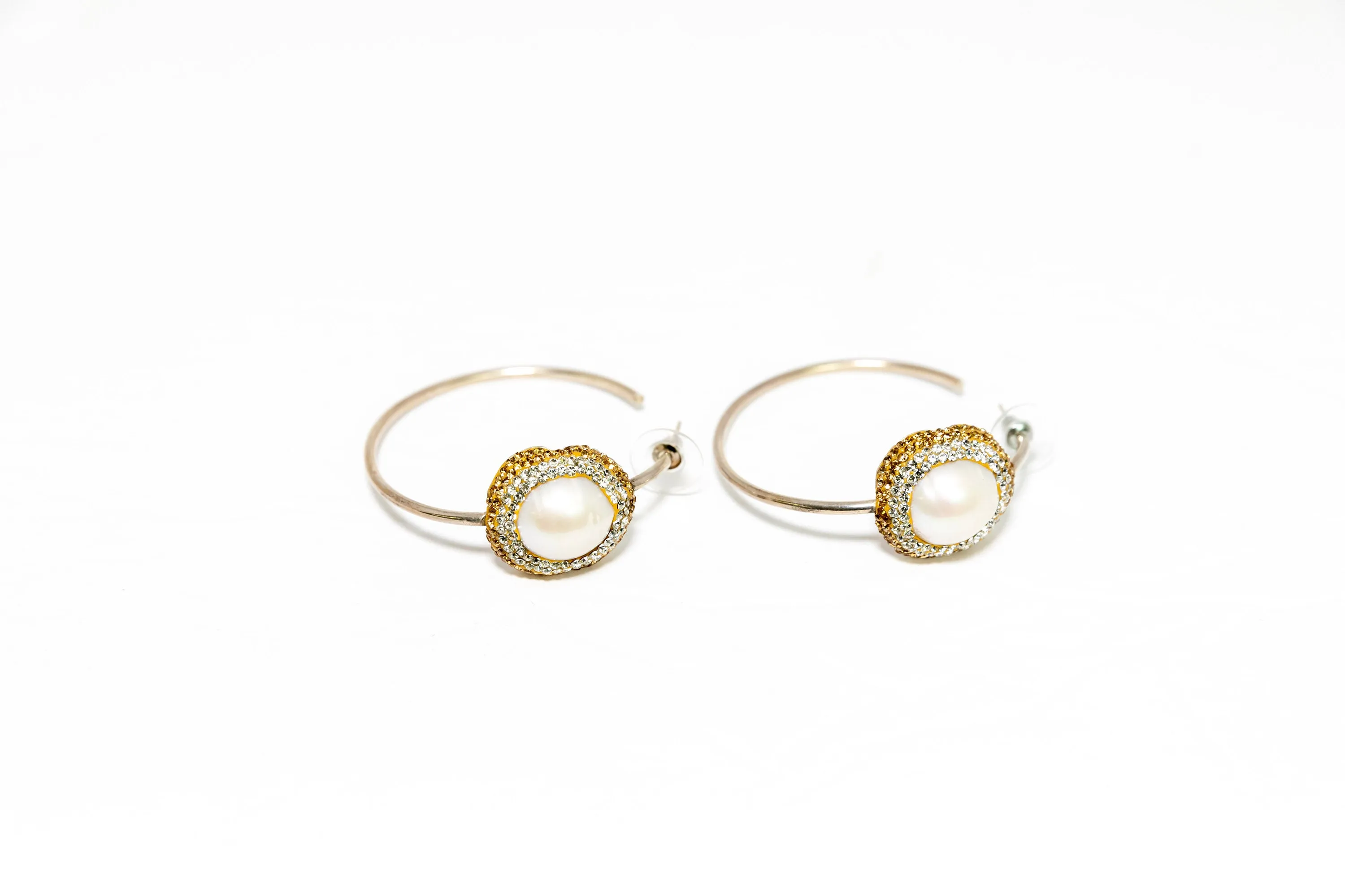 Classic Pearl Hoop Earrings
