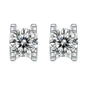Classic Round 2ctw. Moissanite Stud Earrings and 2ct Moissanite Pendant Necklace Jewelry Sets