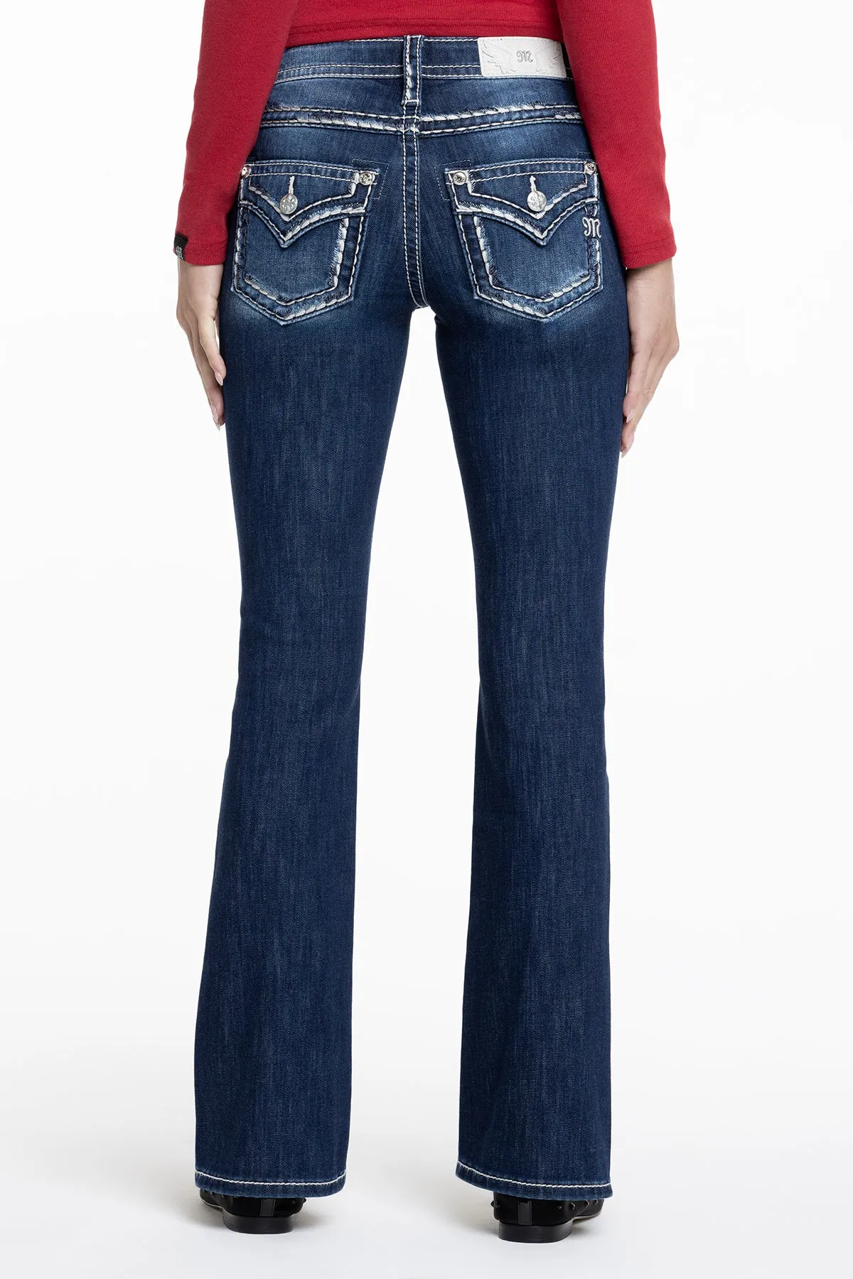 Classic Saddle Stitch Bootcut Jeans