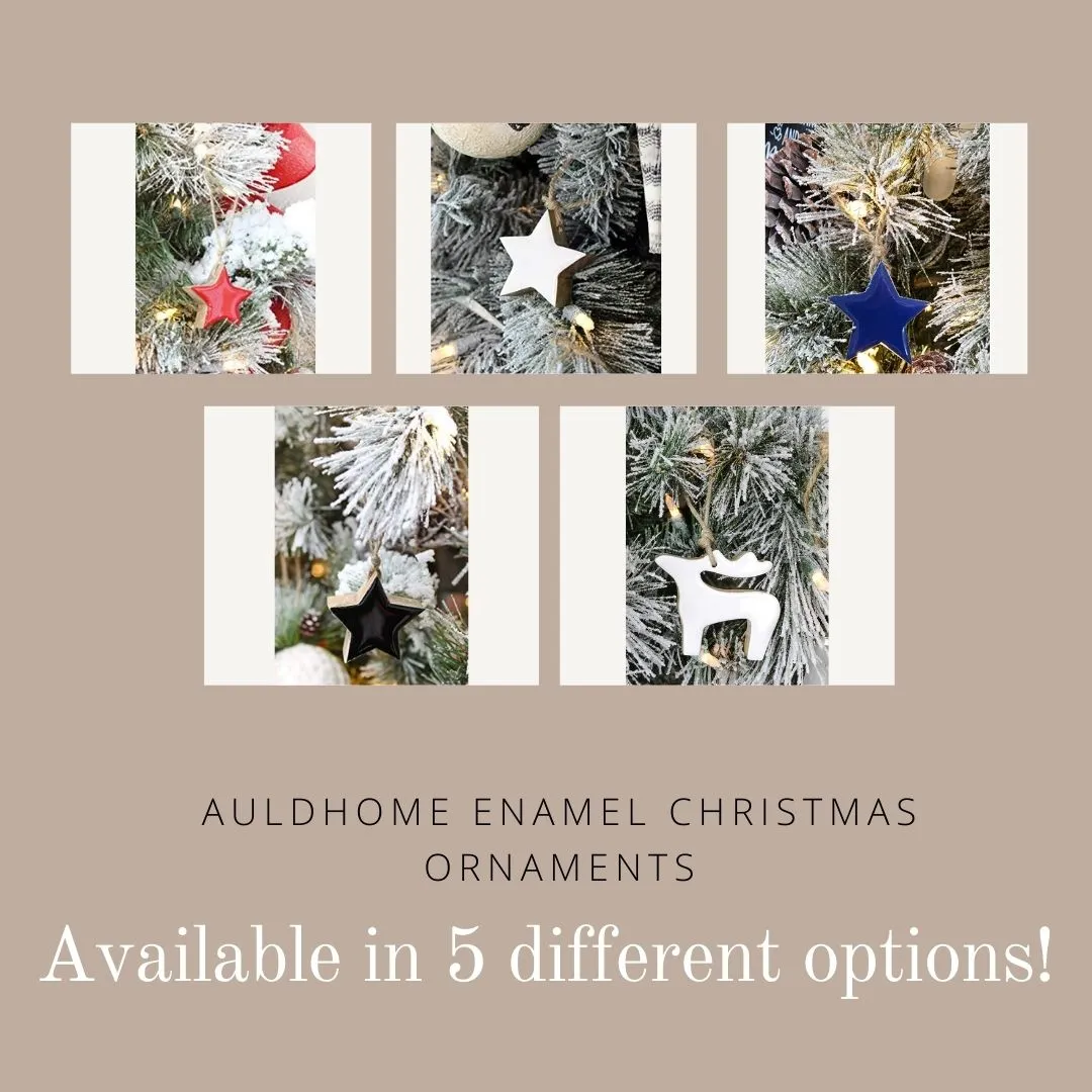 Colored Enamel Christmas Ornaments (12-Pack)
