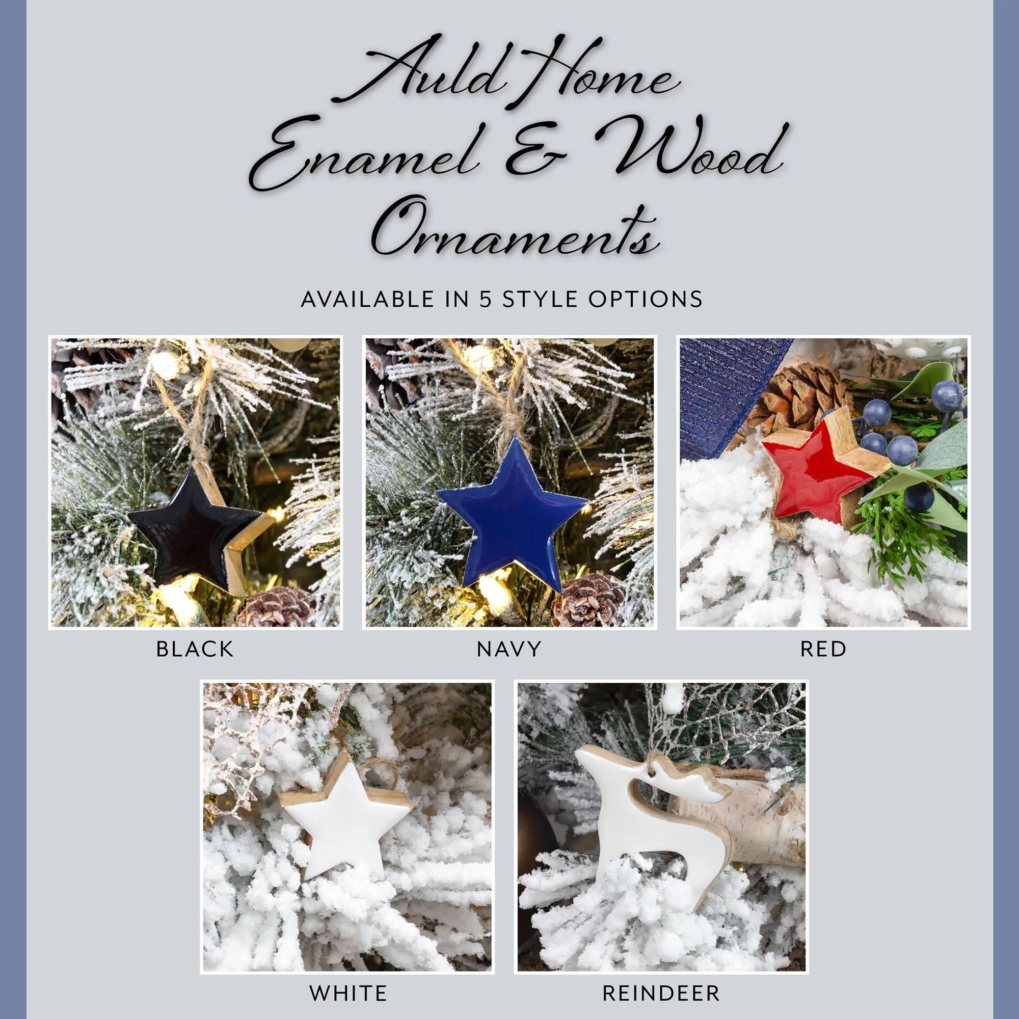 Colored Enamel Christmas Ornaments (12-Pack)
