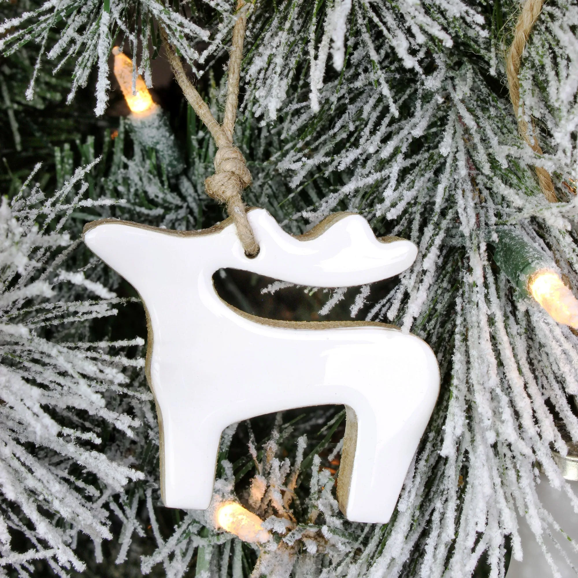 Colored Enamel Christmas Ornaments (12-Pack)