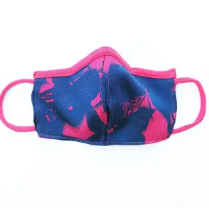 Coral and Navy Face Mask