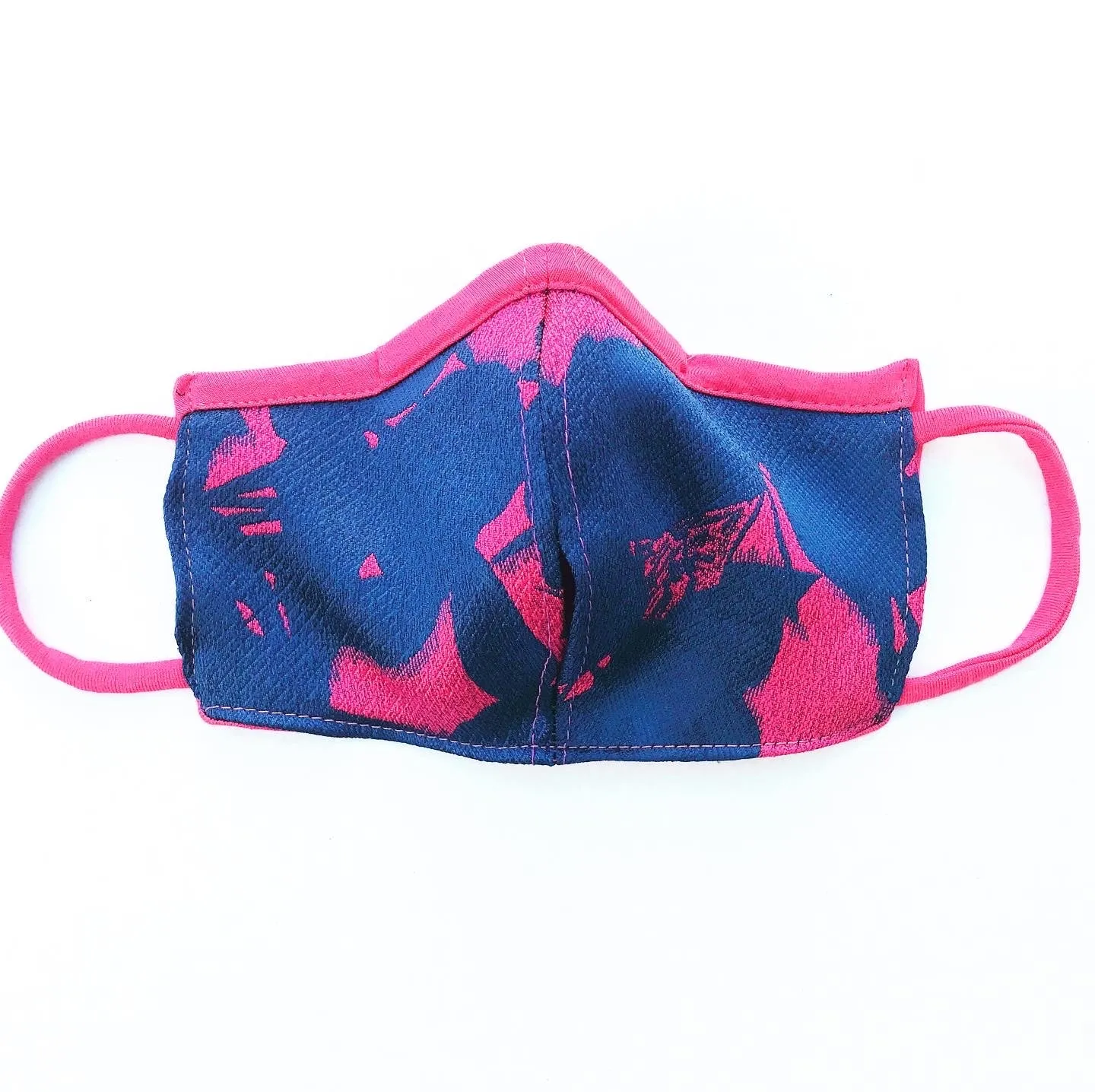 Coral and Navy Face Mask