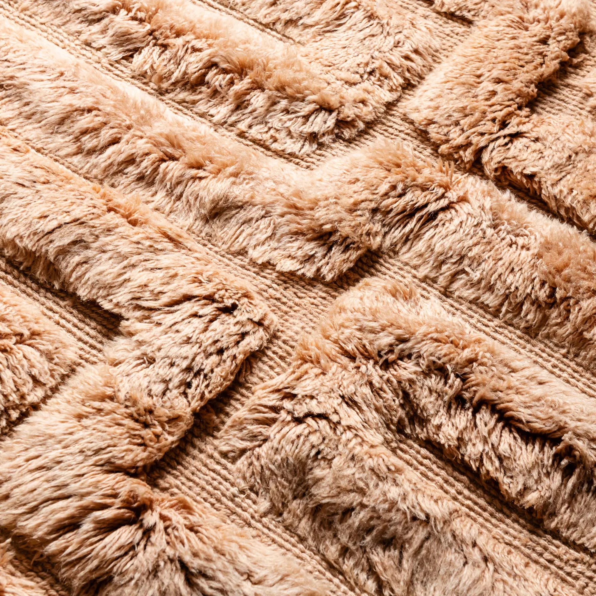 Coral Delight Round - Luxury Shag Moroccan Rug
