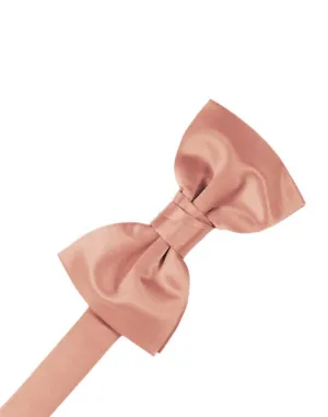 Coral Luxury Satin Kids Bow Tie
