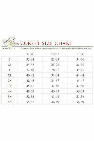 Deluxe Plum Brocade Steel Boned Corset