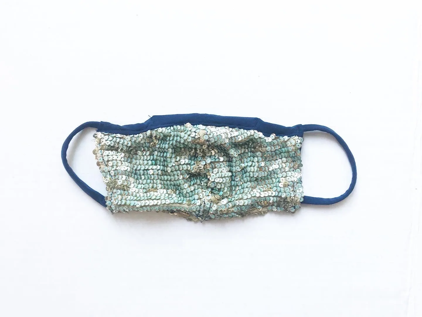 Designer Sequin Face Mask with Straw Hole