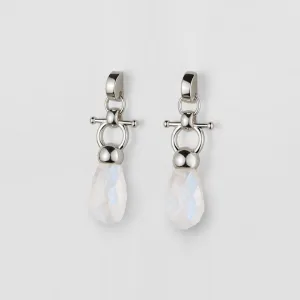 Droplette - Snaffle Horse Bit Moonstone and Sterling Silver Earring