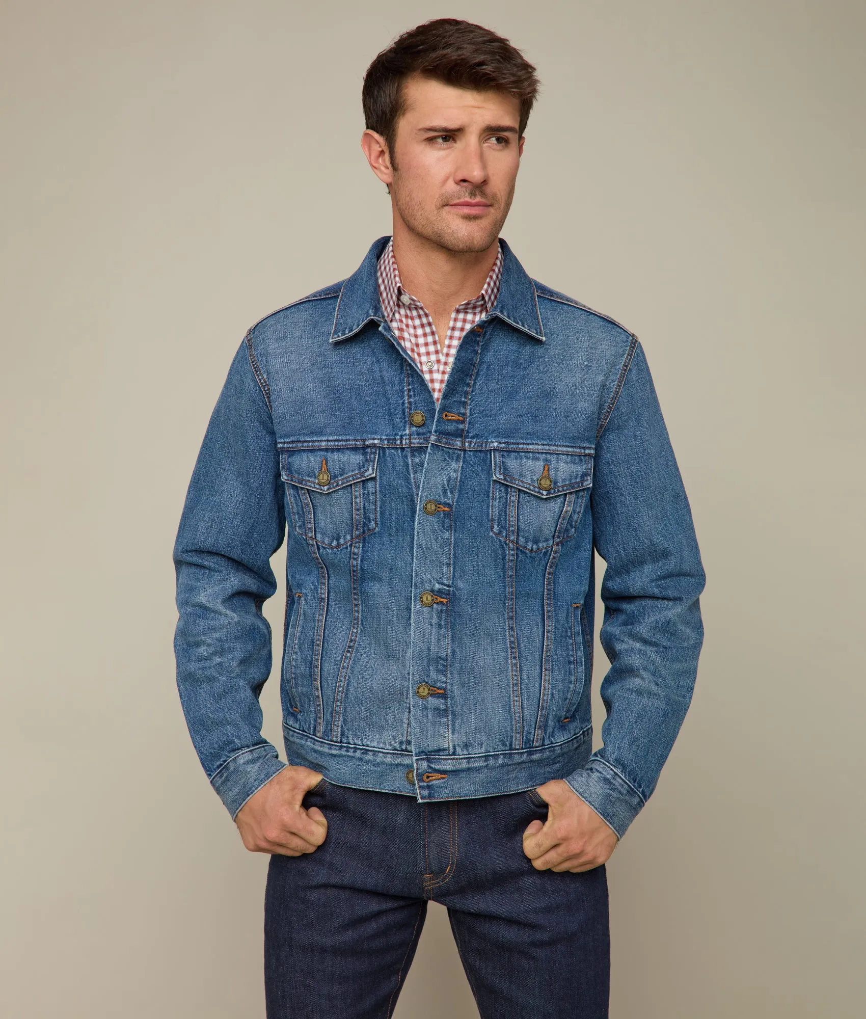 Earl Denim Trucker Jacket :: Saddleback Blue