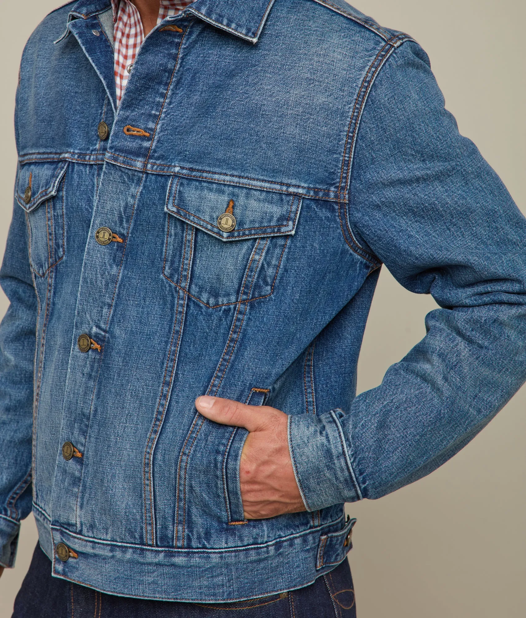 Earl Denim Trucker Jacket :: Saddleback Blue