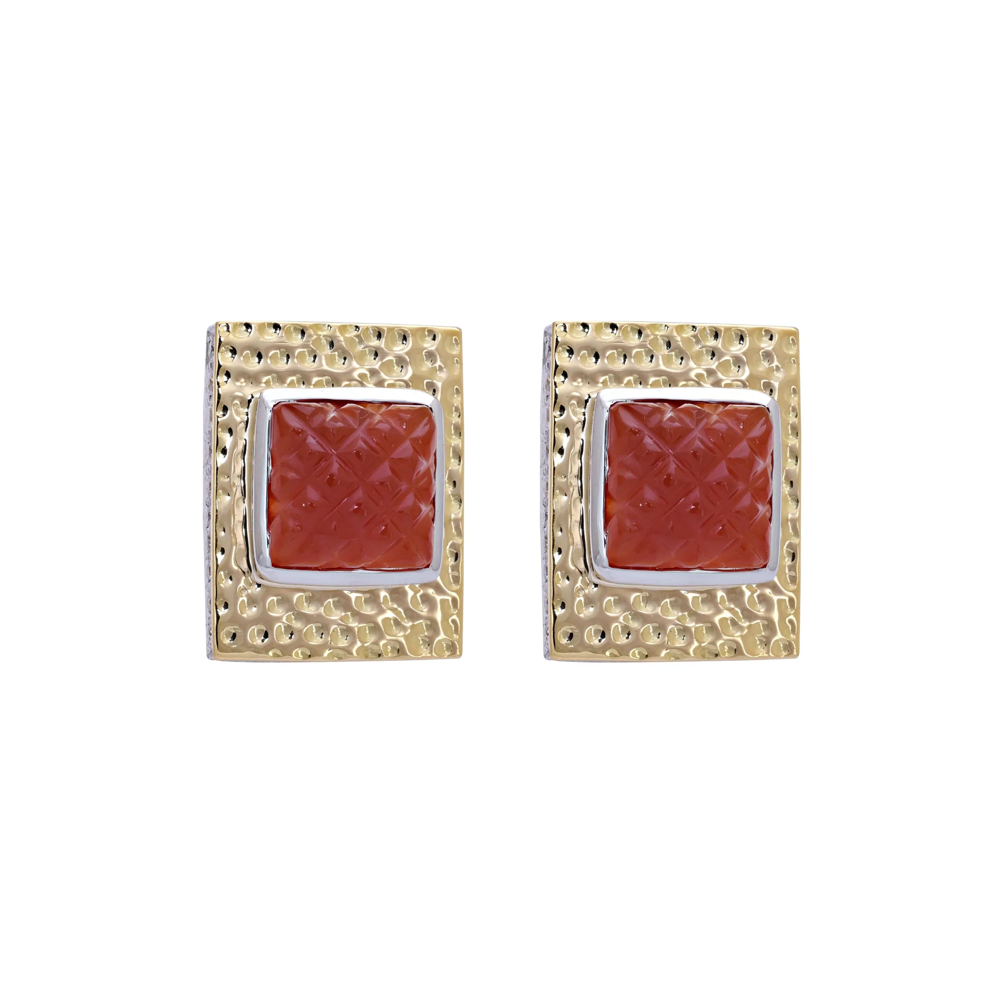 Earrings- Cornelian And Diamond