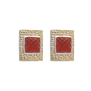 Earrings- Cornelian And Diamond