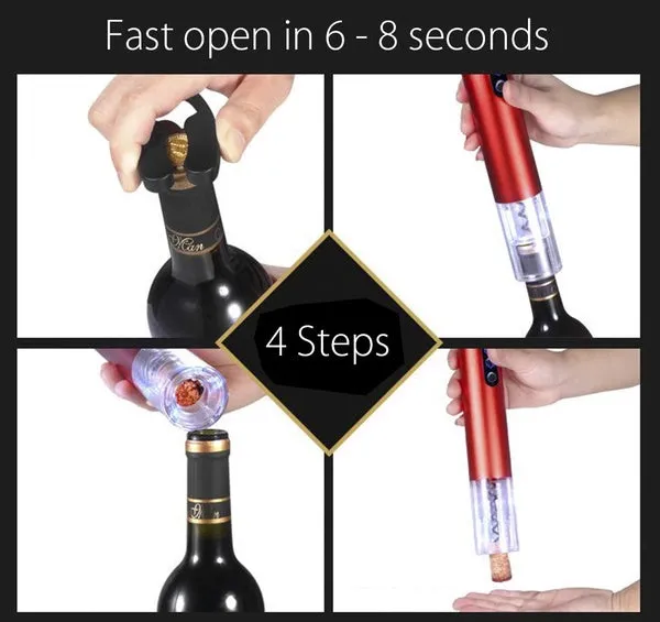 Electric Automatic Wine Stopper Opener Corkscrew with Foil Cutter