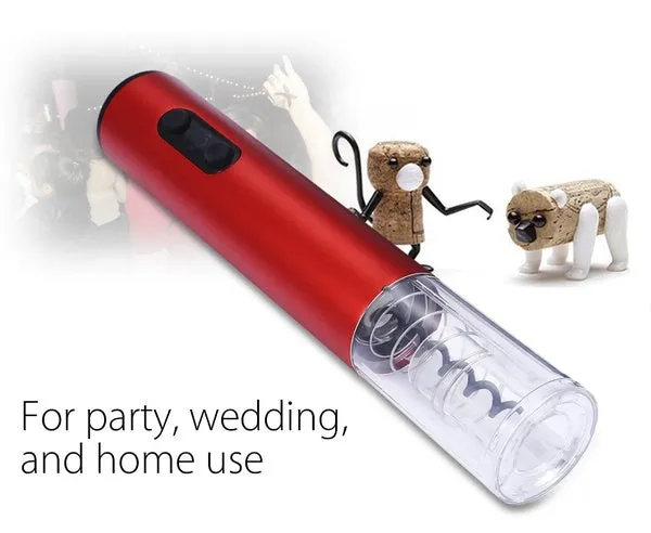 Electric Automatic Wine Stopper Opener Corkscrew with Foil Cutter