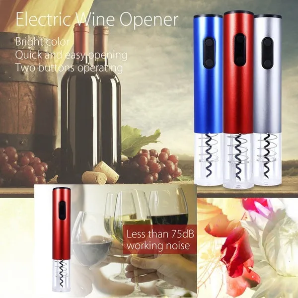 Electric Automatic Wine Stopper Opener Corkscrew with Foil Cutter