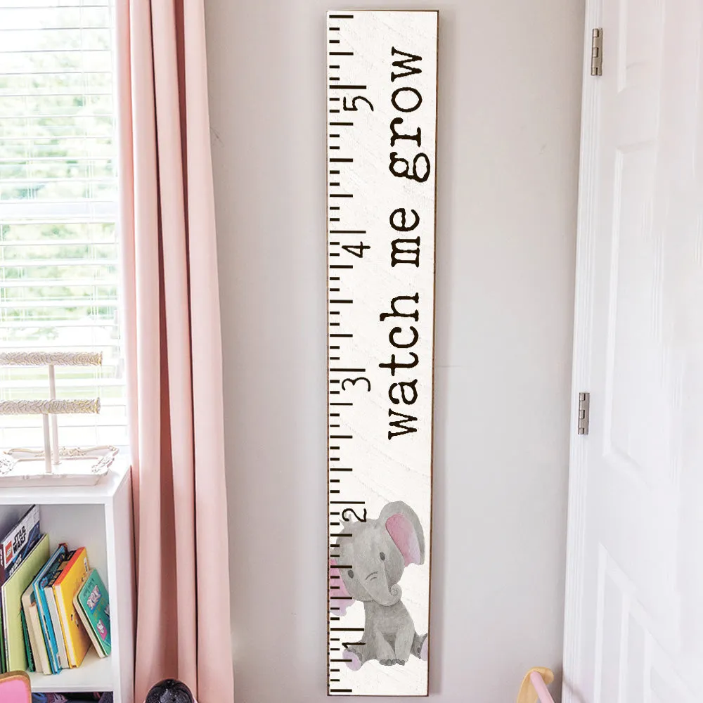Elephant Growth Chart Barn Wood Sign