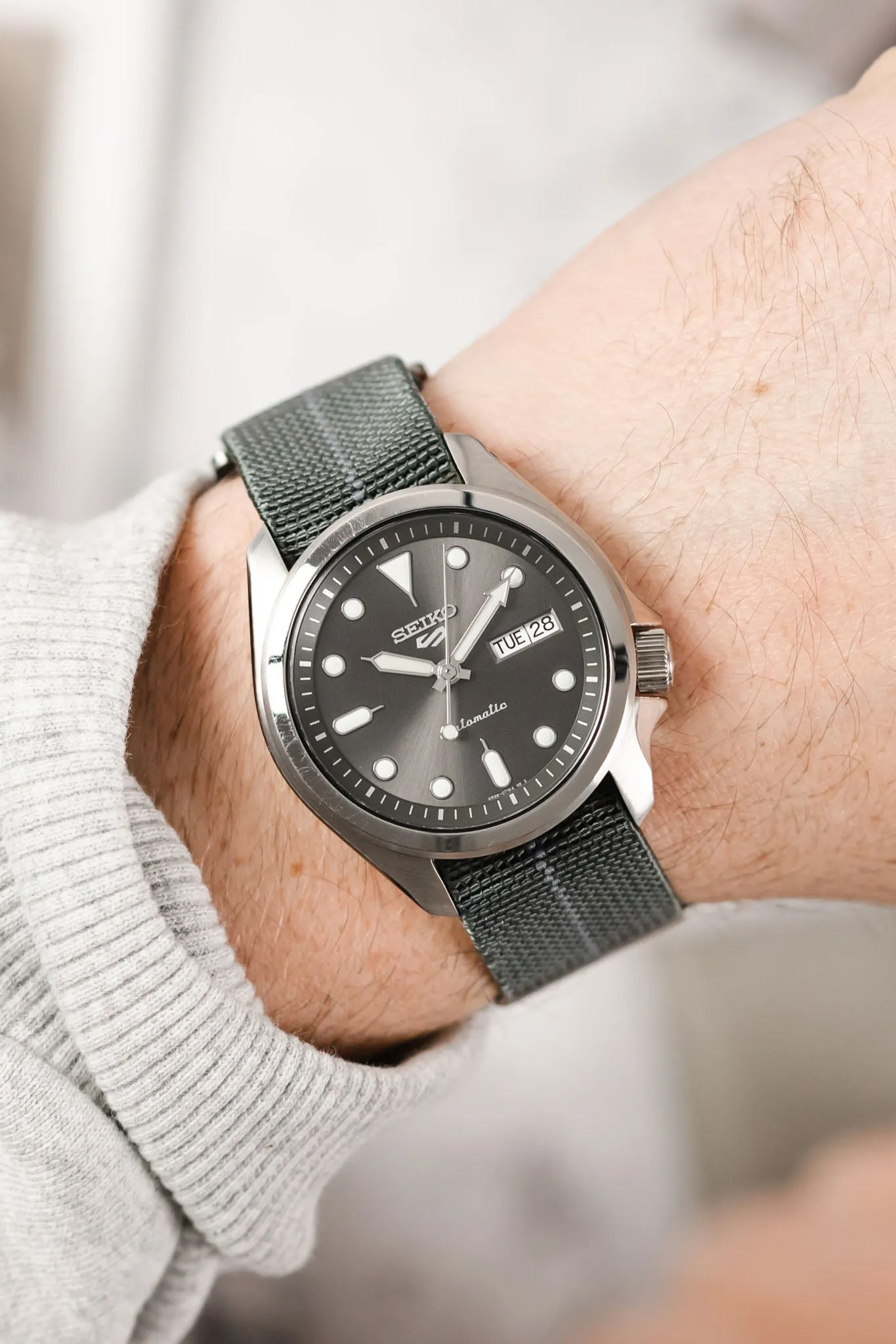 Erika's Originals MIRAGE MN™ Strap in TWO-TONE GREY - BRUSHED Hardware