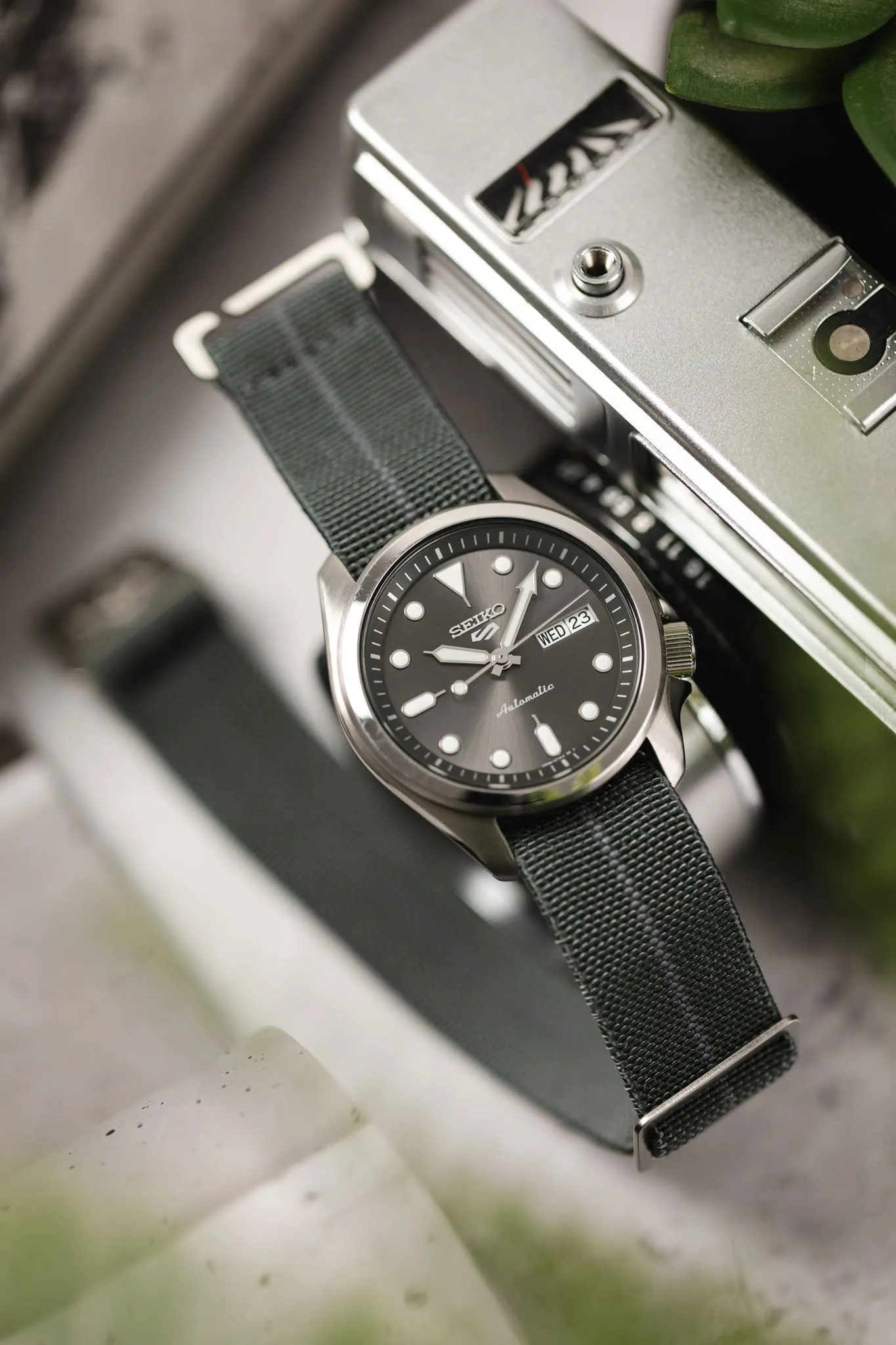 Erika's Originals MIRAGE MN™ Strap in TWO-TONE GREY - BRUSHED Hardware