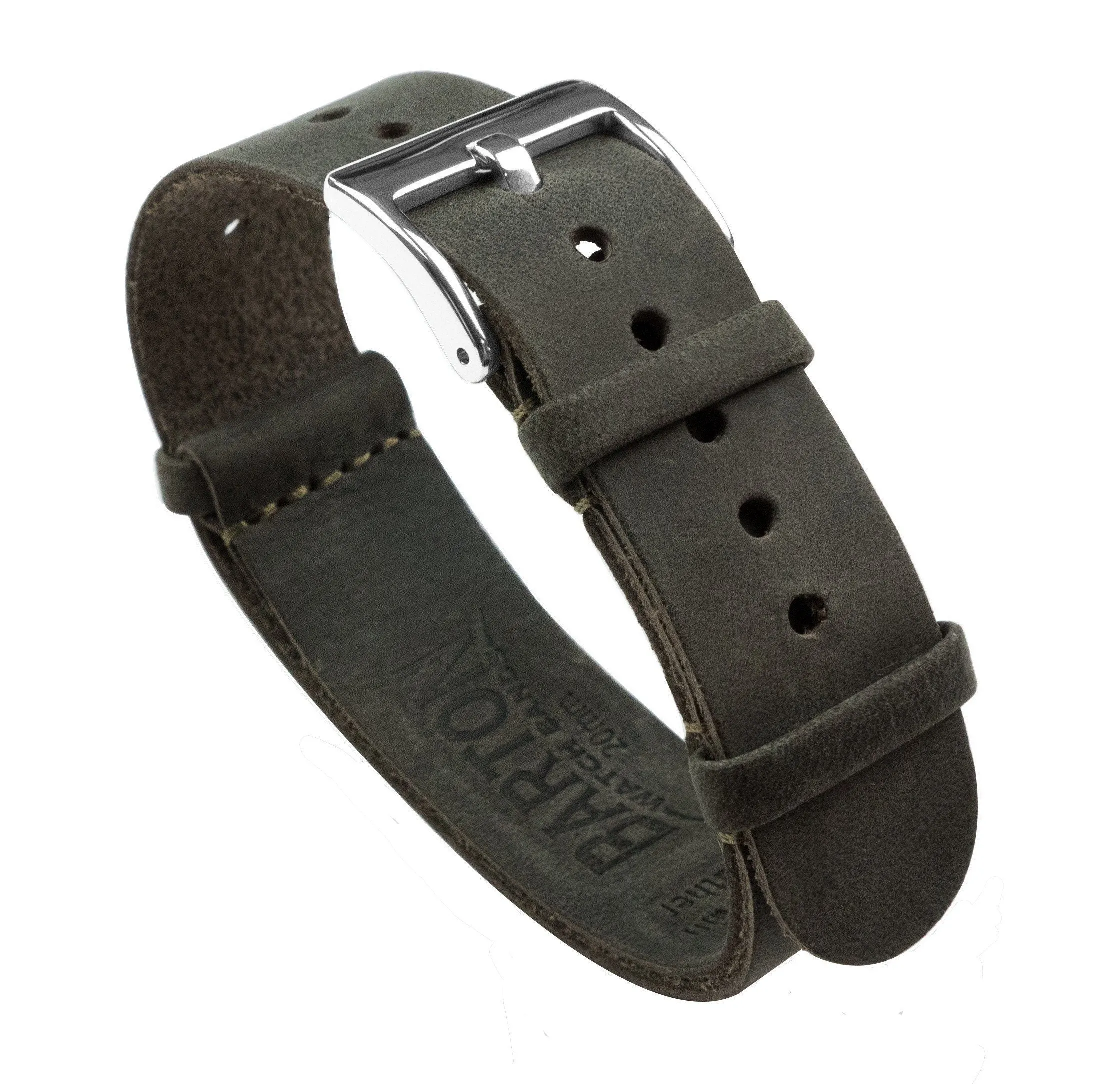 Espresso Brown Leather NATO® style Watch Band (24mm SALE)