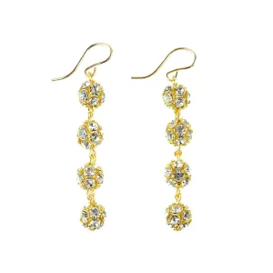 Europa Mini Rhinestone Ball Earrings