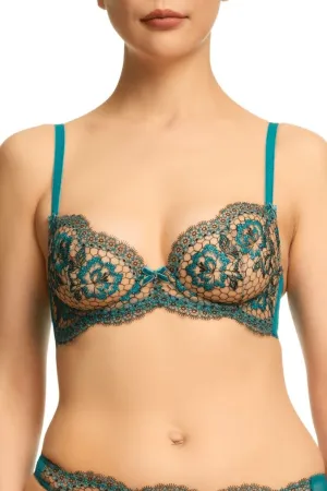 Evelina Lurex Bra - Peacock