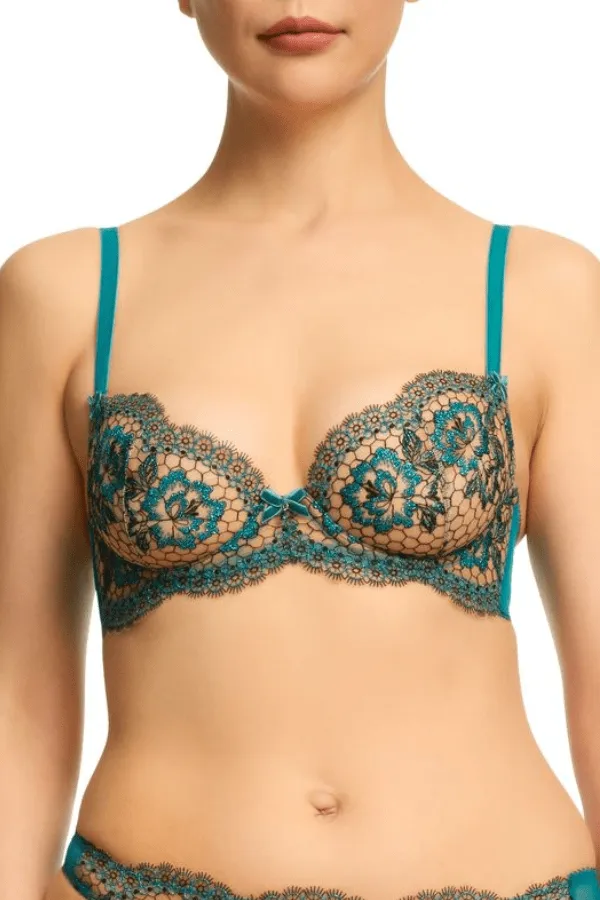 Evelina Lurex Bra - Peacock