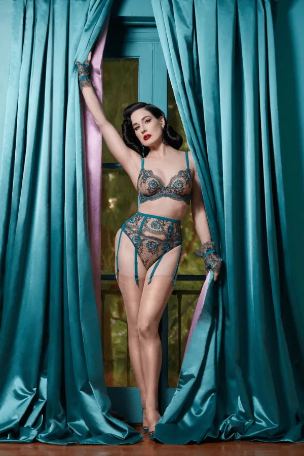 Evelina Lurex Bra - Peacock