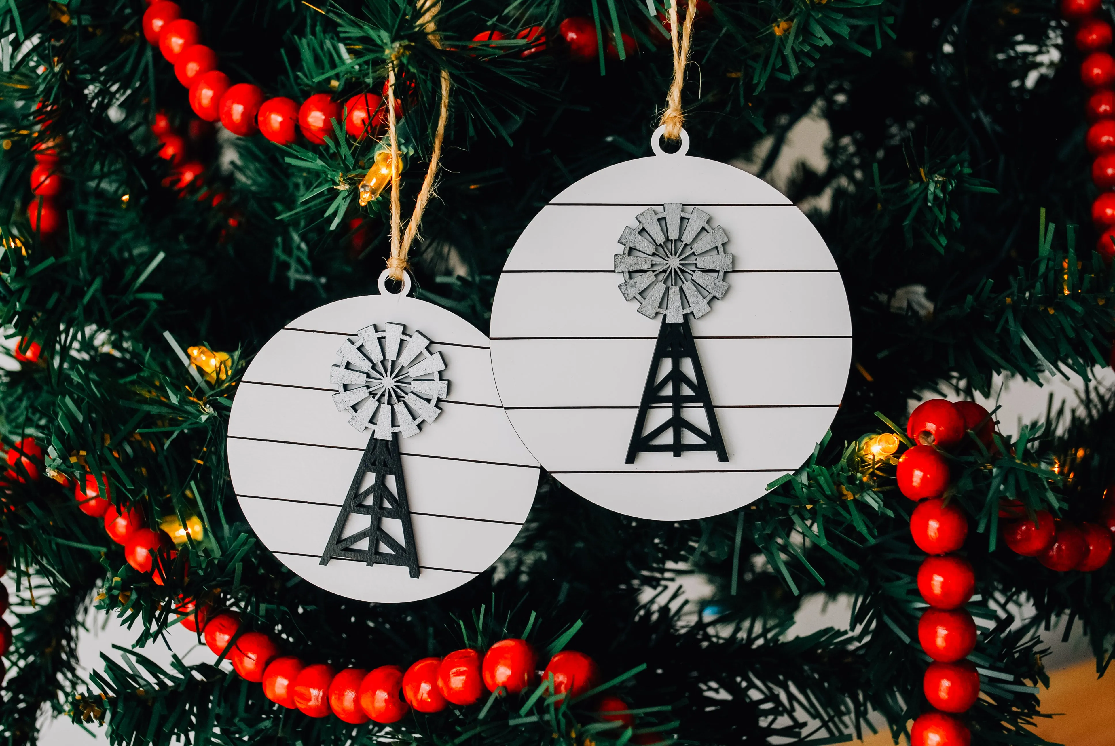 Farmhouse Christmas Tree Ornament