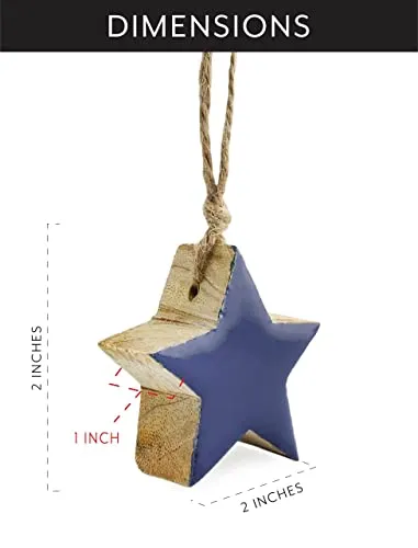 Farmhouse Star Ornaments (Blue, Case of 720)