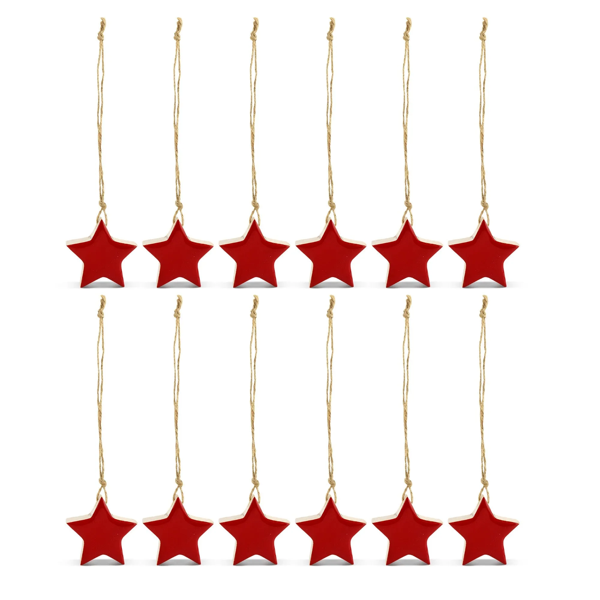 Farmhouse Star Ornaments (Red, Case of 720)