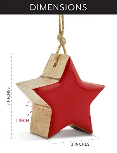Farmhouse Star Ornaments (Red, Case of 720)