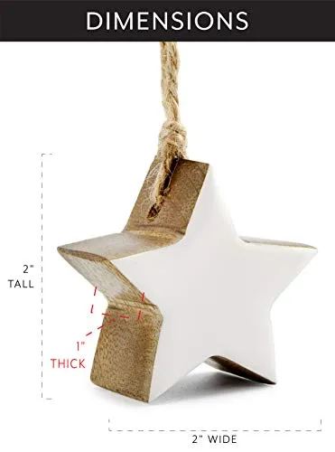Farmhouse Star Ornaments (White, Case of 432)