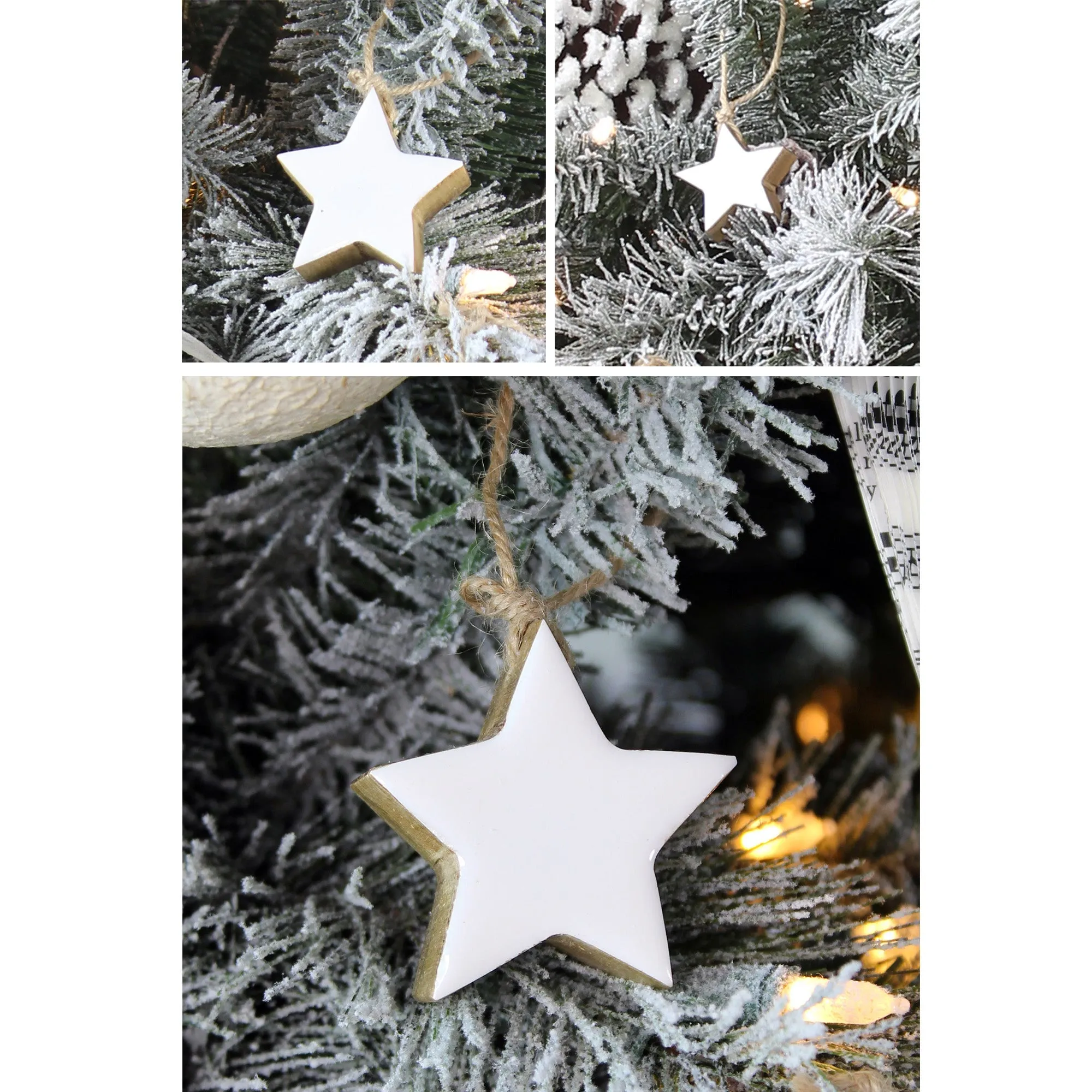 Farmhouse Star Ornaments (White, Case of 432)