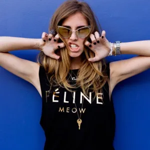 FELINE GOLD FOIL MUSCLE TEE