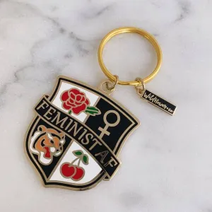 Feminist Af Enamel Keychain
