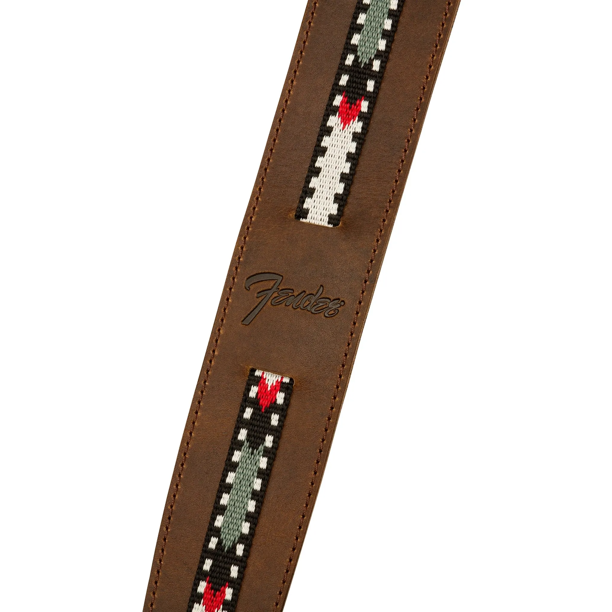 Fender Paramount Acoustic Guitar Leather Strap, Brown