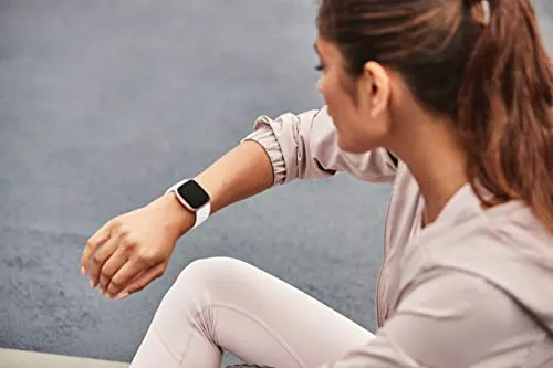 Fitbit Versa Family Accessory Band, Official Fitbit Product, Sport, Frost White, Large